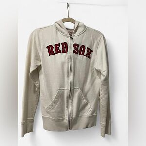 Women’s white Boston Red Sox full-zip hoodie size S